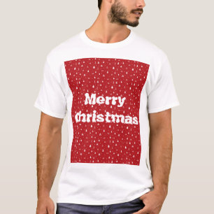 Camiseta de Árvores de Natal e Flocos de Neve