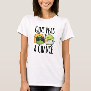 Camiseta Dê Às Ervilhas Uma Chance Cute Hippie Peas Pun