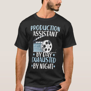 Camiseta de Assistente de Produção PA Exhausted By