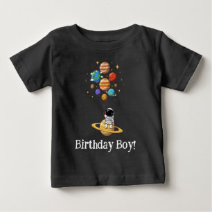 Camiseta de astronauta espacial fofa para aniversá