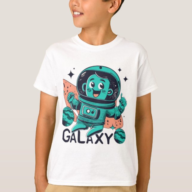 Camiseta de Astronauta Fofo no Espaço Galáxia para (Frente)