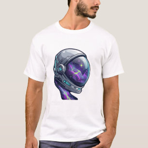 Camiseta de Astronauta Gamer Cósmico Galáxia Esp