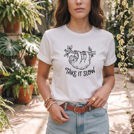 Camiseta de Auto Cuidado Slow Sloth Unisex Roupas