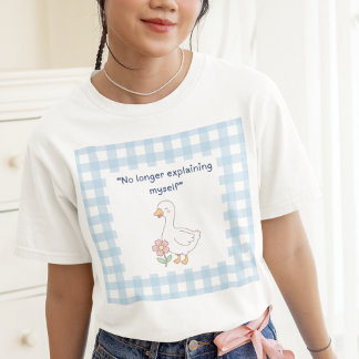 Camiseta de Autocuidado Funny Goose Gingham