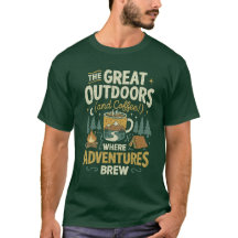 Camiseta de Aventura e Café