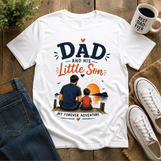 Camiseta de Aventura Eterna para Pai e Filho