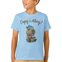 Camiseta de Aventura Infantil de Marinheiro de Cap