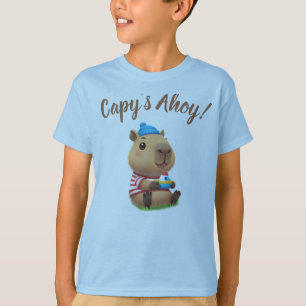 Camiseta de Aventura Infantil de Marinheiro de Cap