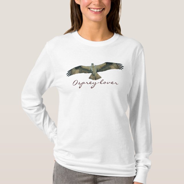 Camiseta de aves selvagens amantes do Raptor Ospre (Frente)