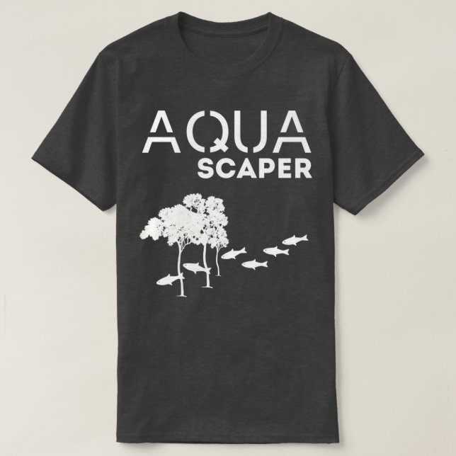 Camiseta de azul aquascaper (Frente do Design)