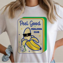 Camiseta de Azulejo de Jogo de Mahjong Banana