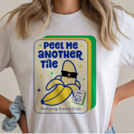 Camiseta de Azulejo de Jogo de Mahjong Banana