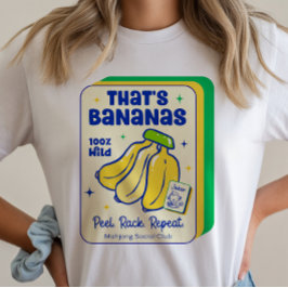 Camiseta de Azulejo de Jogo Mahjong That's Bananas