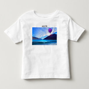 Camiseta de balão de ar com nome personalizado.