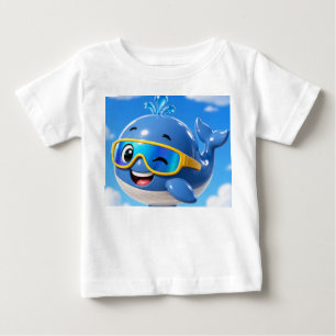 Camiseta de Baleia Bebê - Camisa de Animal Marinho
