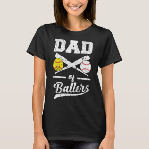 Camiseta De Ballers De Pai De Beisebol E De Jogador De Soft