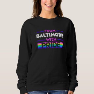 Camiseta De Baltimore com Orgulho LGBTQ Frases Citação LGBT