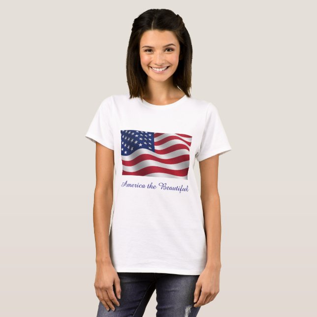 Camiseta de bandeira americana (Frente Completa)