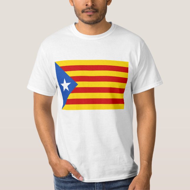 Camiseta De "bandeira Catalan da independência L'Estelada (Frente)