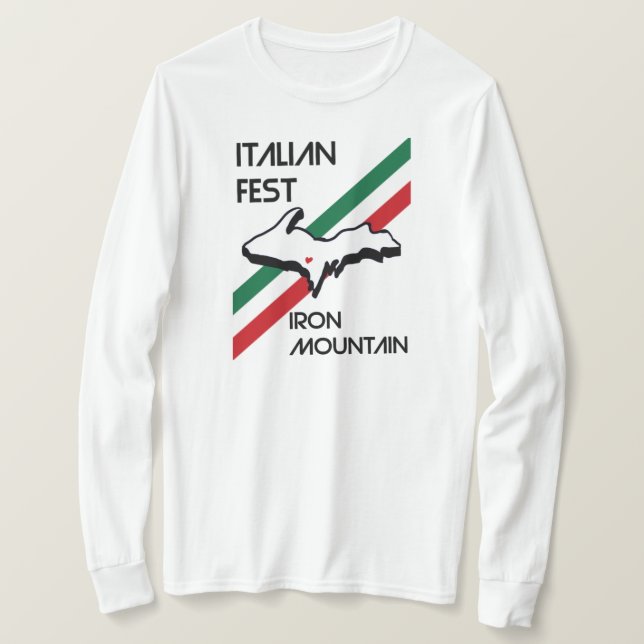 Camiseta de bandeira italiana Fest Iron Mountain M (Frente do Design)