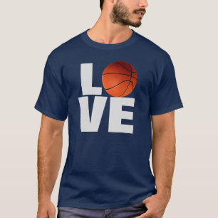 Camiseta de Basquete de Amor - Cor Azul Marinho