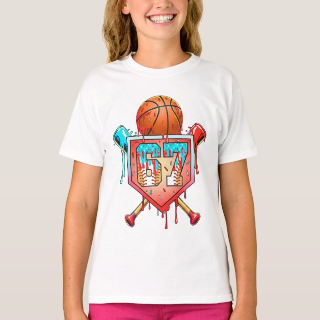 Camiseta de Basquete de Beisebol Número 67 Drip Es (Frente)