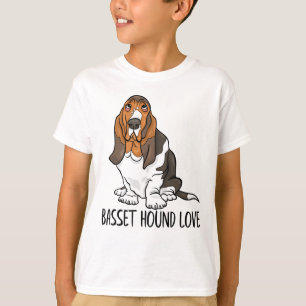 Camiseta de Basset Hound de desenho animado de ama