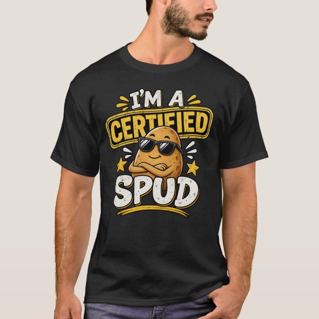 Camiseta de Batata Engraçada Certificada (Frente)