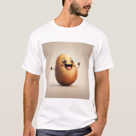 Camiseta de batata feliz e giro