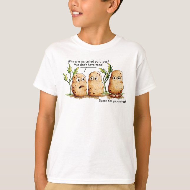 Camiseta De Batatas De Batata Engraçada (Frente)