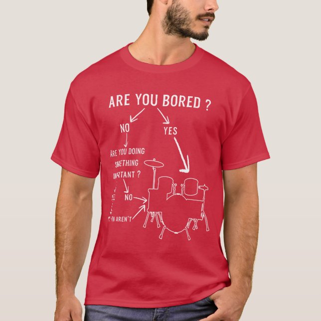 camiseta de baterista Bastões de Bateria Percussão (Frente)