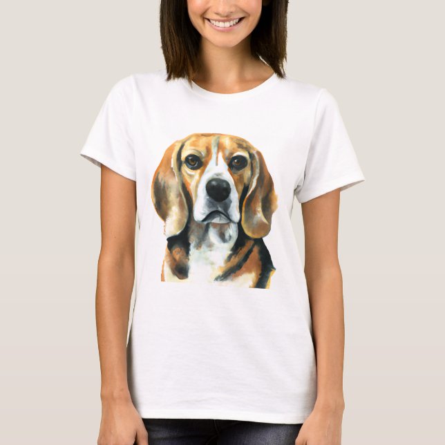 Camiseta de Beagle feminina (Frente)