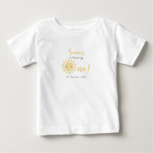 Camiseta de Bebê 1º Aniversário Cute Little Sunshi