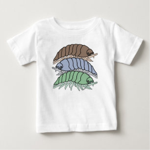 Camiseta de Bebê - 3 Bicho-de-conta (branco)