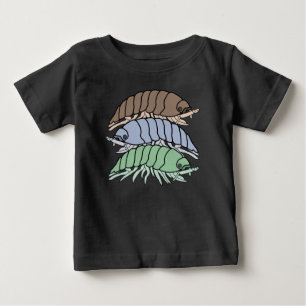 Camiseta de Bebê - 3 Bicho-de-conta (vívido)