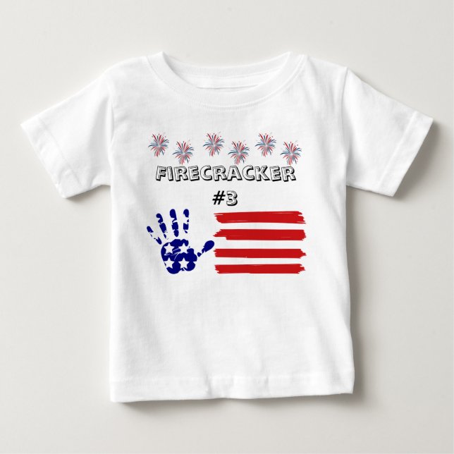 Camiseta de Bebê 4 de Julho (Frente)