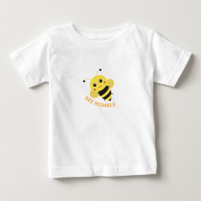 Camiseta de bebê abelha fofa e humilde (Frente)