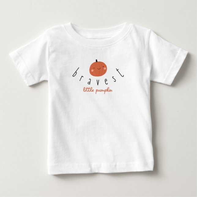 Camiseta de bebê abóbora mais corajosa (Frente)