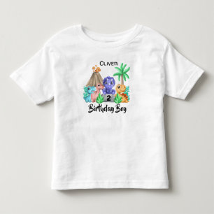 Camiseta de Bebê Adoráveis Dinossauros de Aniversá