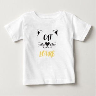 Camiseta de bebê amante de gatos