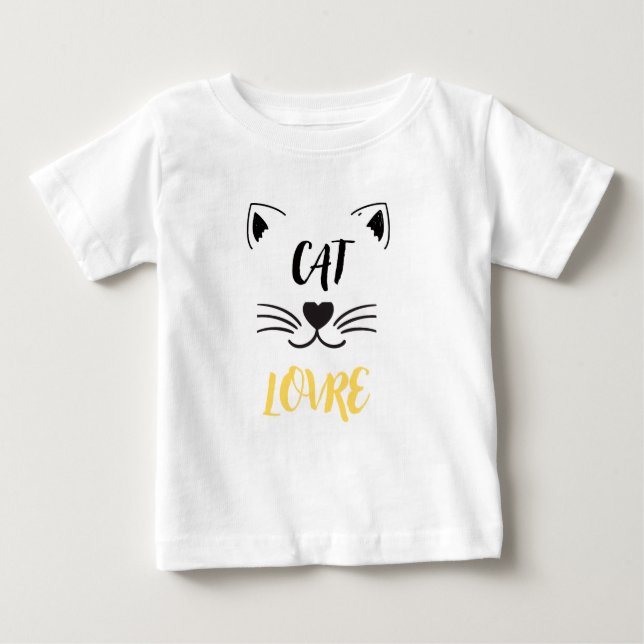 Camiseta de bebê amante de gatos (Frente)