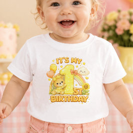 Camiseta de Bebê Aniversário de 1 Ano | Tema Amare