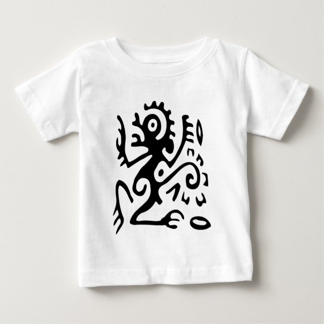 Camiseta de Bebê Arte Tribal Abstrata (Frente)