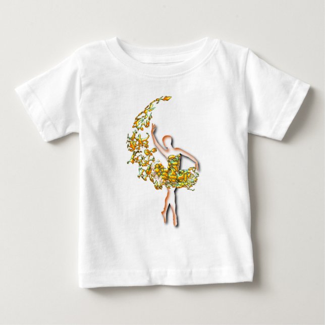 Camiseta de Bebê Bailarina (Frente)