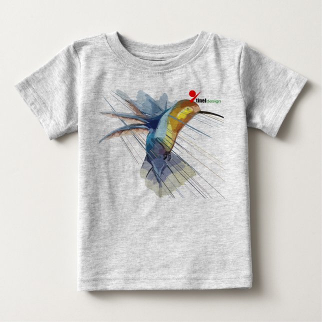Camiseta de Bebê Beija-Flor Fofa  (Frente)