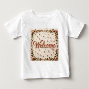 Camiseta de bebê bem-vindo 