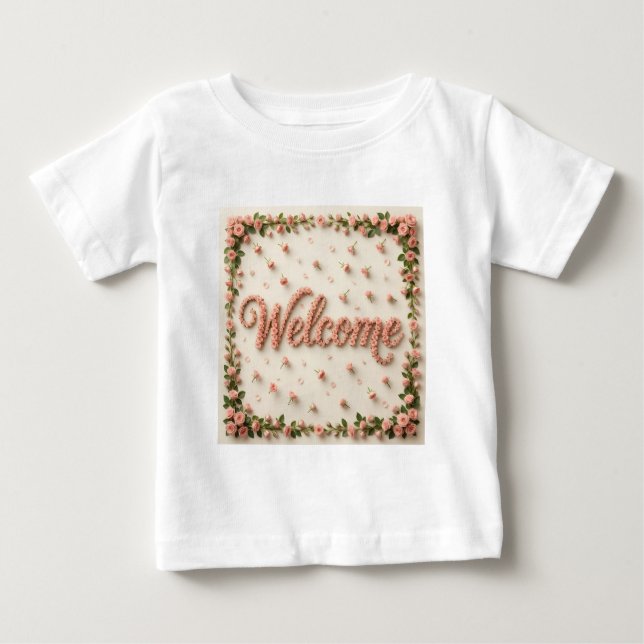 Camiseta de bebê bem-vindo  (Frente)