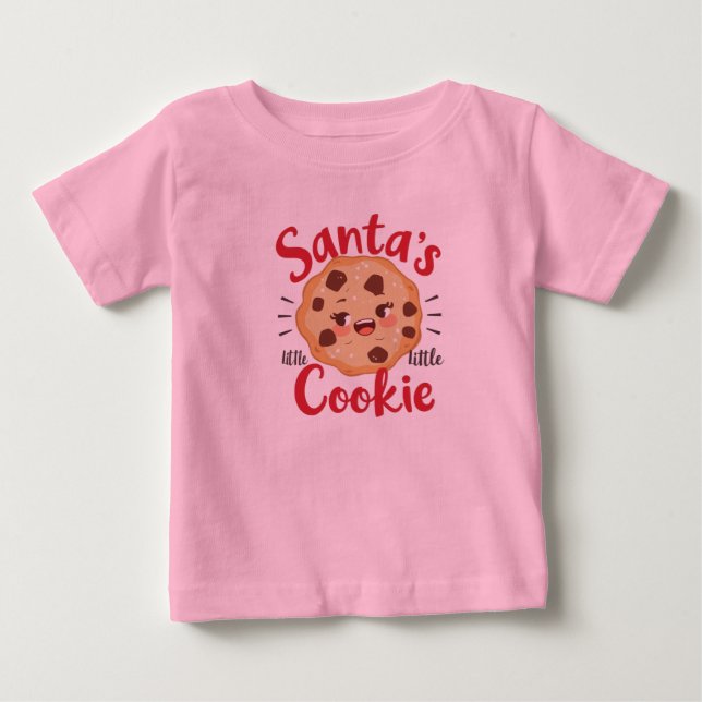 Camiseta de Bebê Biscoitinho do Papai Noel | Natal (Frente)