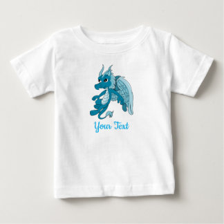 Camiseta de Bebê Blue Dragon Cartoon
