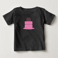 Camiseta de Bebê - Bolo de Aniversário Qualquer Co